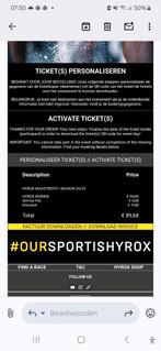 Hyrox Maastricht ticket dames single, Sport en Fitness, Overige Sport en Fitness, Verzenden, Nieuw