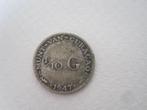 Zilveren Dubbeltje Koningin Wilhelmina 1947 munt van Curacao, Postzegels en Munten, Munten | Nederland, Zilver, Ophalen of Verzenden