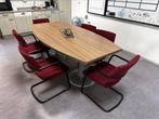Vergadertafel/eettafel met stoelen, Ophalen, Gebruikt, 200 cm of meer, 50 tot 100 cm