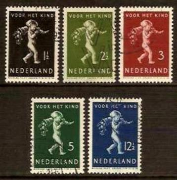 Nederland NVPH nr 327/31 gestempeld Kinderpostzegels 1939 beschikbaar voor biedingen