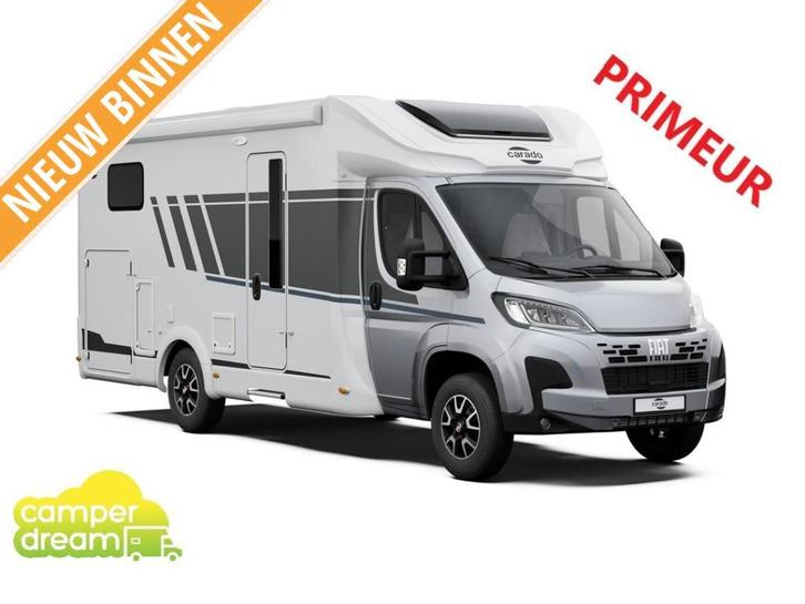 Carado T328 PRO+ PRIMEUR, Caravans en Kamperen, Campers, Bedrijf, tot en met 4, Half-integraal, Carado, Automaat, Standaard zit