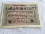 50 millionen mark 1923 reichsbanknote, Postzegels en Munten, Bankbiljetten | Europa | Eurobiljetten, Ophalen of Verzenden, Duitsland
