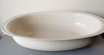 Vintage Emaille kinderbadje, Kleur Créme 70x47x15cm beschikbaar voor biedingen