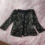 Mooi zwart glitter vestje mt S met schoudervul, merk mango., Ophalen, Zo goed als nieuw, Zwart