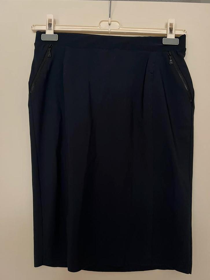 Woman by Earn mooie rok van travelstof/ maat 38, Kleding | Dames, Rokken, Zo goed als nieuw, Maat 38/40 (M), Blauw, Knielengte