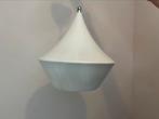 Hanlamp, metaal, wit, hoogte is 31 cm, doorsnede is 26 cm, Ophalen of Verzenden, Zo goed als nieuw, Metaal, Minder dan 50 cm