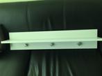 Witte wandrek wandplank kapstok voor babykamer of hall 68 cm, Ophalen of Verzenden, Nieuw
