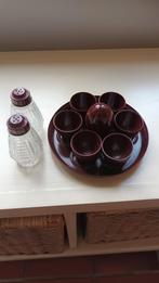 Antiek bakeliet setje eierdopjes, Antiek en Kunst, Ophalen of Verzenden