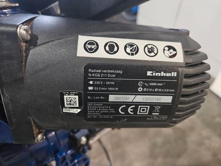 Einhell Radiaal verstekzaag N-KGS 211 Dual, Doe-het-zelf en Verbouw, Gereedschap | Zaagmachines, Gebruikt, Afkortzaag, 1200 watt of meer