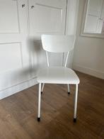 Retro vintage design stoel wit schoolstoel, Ophalen, Overige materialen, Wit, Zo goed als nieuw