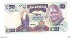 zambia 50 kwacha 1986-88 28 unc, Postzegels en Munten, Bankbiljetten | Afrika, Verzenden, Overige landen, Los biljet