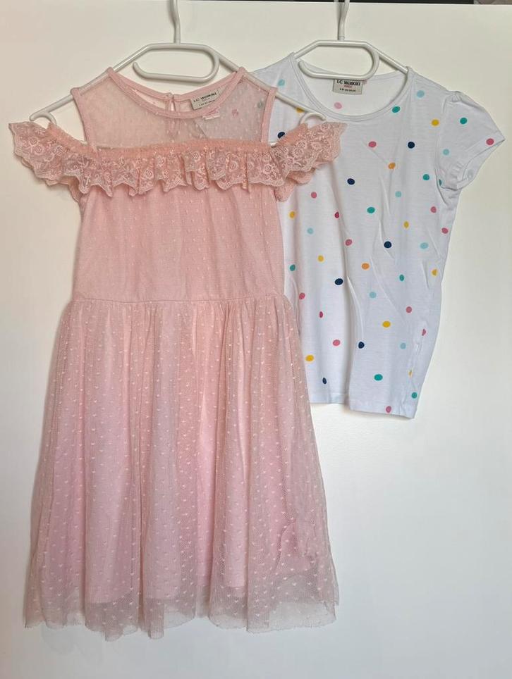 Jurkje en t-shirt van LC Waikiki. Mt.122/128., Kinderen en Baby's, Kinderkleding | Maat 122, Zo goed als nieuw, Meisje, Jurk of Rok