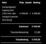 Zwarte cross Camping kaart, Eén persoon