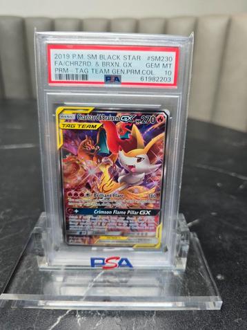 2019 FA/Charizard & Braixen GX #sm230 Tag Team promo PSA 10 beschikbaar voor biedingen