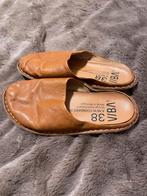 Viba leren instappers maat 38/ sandalen cognac, Ophalen of Verzenden, Gedragen, Bruin, Instappers