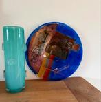Glazen Vaas & Decoratieve Schaal, Antiek en Kunst, Antiek | Glas en Kristal, Ophalen of Verzenden