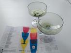 Max Verboeket kristalunie champagne coupes carnaval 2x, Antiek en Kunst, Ophalen of Verzenden