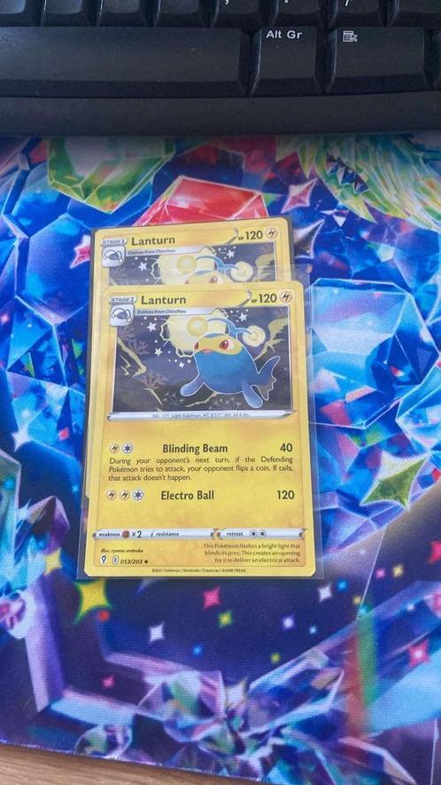 pokemon evolving skies -lanturn, Hobby en Vrije tijd, Verzamelkaartspellen | Pokémon, Nieuw, Losse kaart, Ophalen of Verzenden