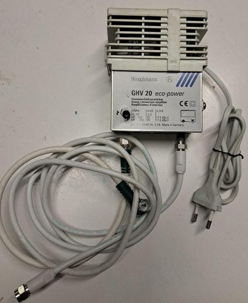 Hirschmann GHV 20 antenneversterker + antennekabel, Audio, Tv en Foto, Audiokabels en Televisiekabels, Gebruikt, Overige kabels
