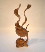 Vintage Balinees Houtsnijwerk "The Kiss", Antiek en Kunst, Ophalen of Verzenden