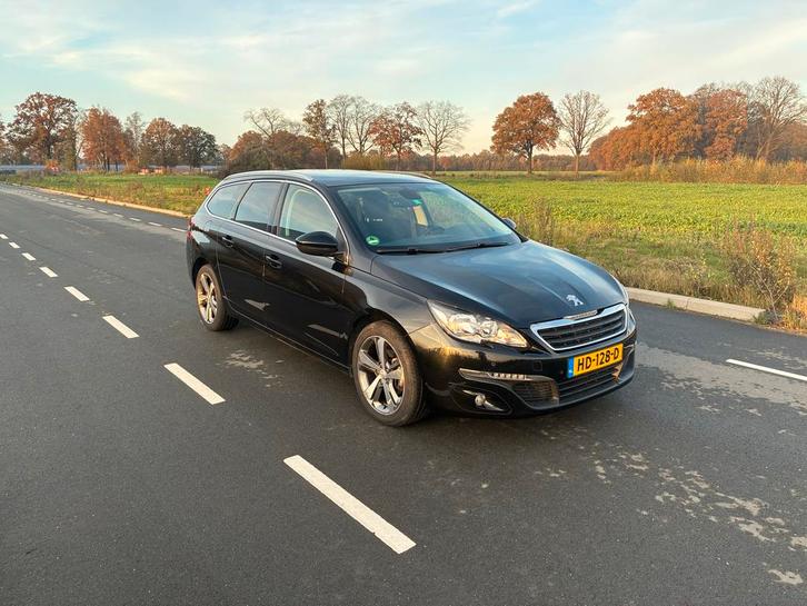 Peugeot 308 1.6 Bluehdi 150pk 2015 Zwart, Auto's, Peugeot, Diesel, A, Stationwagon, Handgeschakeld, Origineel Nederlands, Zwart