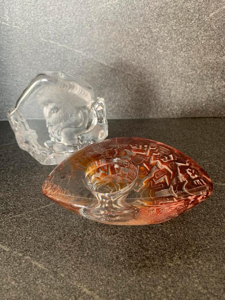 Mats Jonasson Trol/Gnoom & Kaarsenhouder, Antiek en Kunst, Antiek | Glas en Kristal, Ophalen of Verzenden