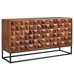 Design dressoir zgan, massief sheesham hardhout 145x81x45 cm, Huis en Inrichting, Ophalen, 100 tot 150 cm, Design, Zo goed als nieuw
