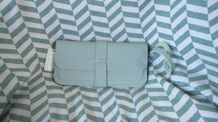 Keecie, nieuwe leren tas, clutch, phone, portemonnee, Sieraden, Tassen en Uiterlijk, Portemonnees, Nieuw, Overige merken, Groen