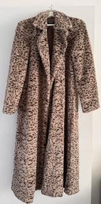 Luipaard lange jas beige panterprint fake fur jas nieuw S, Ophalen of Verzenden, Nieuw, Maat 42/44 (L), Beige