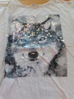 Leuke kinder T-shirt wolf, Kinderen en Baby's, Kinderkleding | Maat 134, Jongen of Meisje, Gebruikt, Shirt of Longsleeve, H&M