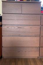 Ikea Malm Ladekast 80x123 cm, Ophalen, 5 laden of meer, 100 tot 150 cm, Eikenhout