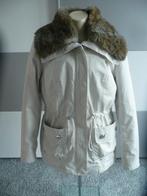 jas met bontkraag maat 42, Ophalen of Verzenden, Zo goed als nieuw, Maat 42/44 (L), Wit