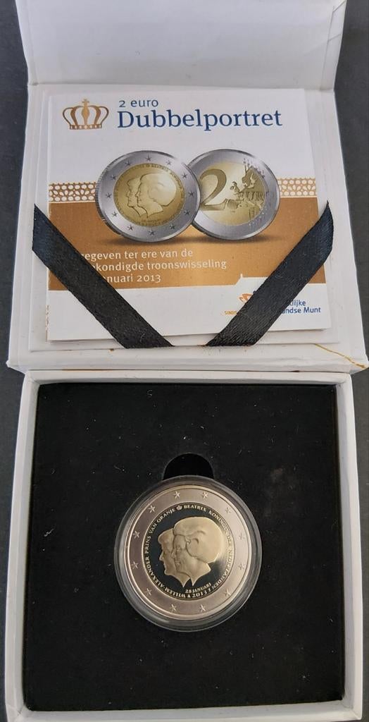 2 Euro munt Koningin Beatrix en Kroonprins Willem-Alexander, Postzegels en Munten, Munten | Europa | Euromunten, Verzenden, Overige landen