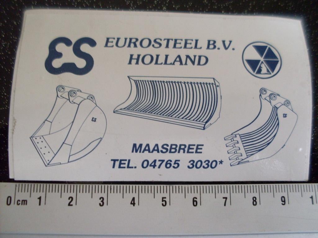 sticker eurosteel holland maasbree logo, Verzenden, Zo goed als nieuw, Bedrijf of Vereniging