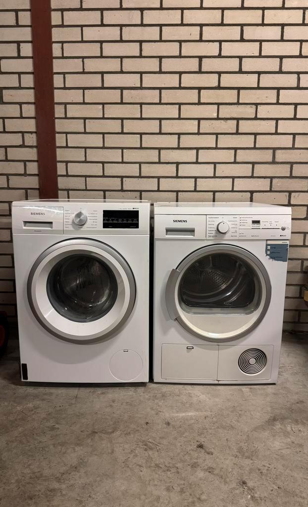 Siemens wasmachine/droger combi-deal IQ-500, Witgoed en Apparatuur, Wasmachines, Gebruikt, Voorlader, 6 tot 8 kg, 85 tot 90 cm