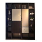 Wandkast eiken donkerbruin Fif Toro, Ophalen, Overige materialen, 200 cm of meer, 150 tot 200 cm