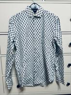 Blue Industry leuk wit overhemd met blauwe print maat 41/L, Blue Industry, Verzenden, Wit, Zo goed als nieuw