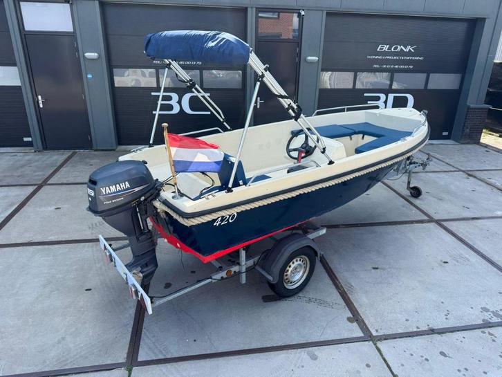 Nette Seafinder 420 Sloep Consoleboot incl. Yamaha 9,9PK 4-T, Watersport en Boten, Sloepen, Gebruikt, Tot 10 pk, 3 tot 6 meter