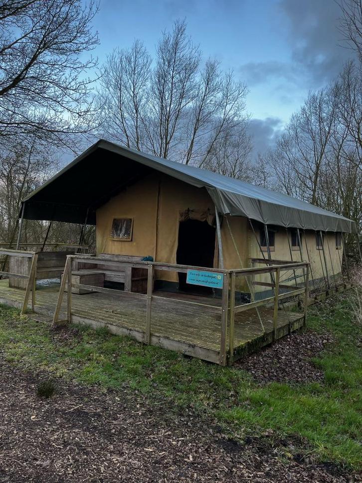 Safaritent groot  11 x 5m, Caravans en Kamperen, Tenten, meer dan 6, Gebruikt, Ophalen