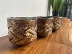 PTMD Kaarshouders Goud/Brons - Set van 3, Overige kleuren, Ophalen of Verzenden, Zo goed als nieuw, Kandelaar