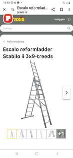 Merk Escalo type Stabilo 2 3x9 treden ZEER GOED, Doe-het-zelf en Verbouw, Ladders en Trappen, Zo goed als nieuw, 4 meter of meer