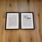 2 IKEA fotolijsten 30x40 cm zwart met passe-partout, Ophalen of Verzenden, Zo goed als nieuw