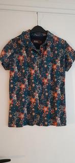 Blauw shirt met kanaries 4FUNKYFLAVOURS maat M, Maat 38/40 (M), Blauw, Ophalen of Verzenden, Korte mouw