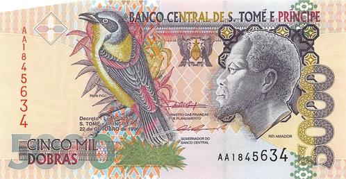 St. Thomas en Prince 5000 Dobras 1996 Unc, Pn 65b Banknote24, Postzegels en Munten, Bankbiljetten | Afrika, Los biljet, Overige landen