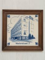 Delftsblauwe tegel RVS gebouw., Antiek en Kunst, Ophalen of Verzenden