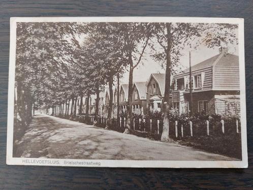 Ansichtkaart Hellevoetsluis Brielschestraatweg, Verzamelen, Ansichtkaarten | Nederland, Gelopen, Zuid-Holland, 1920 tot 1940, Ophalen of Verzenden