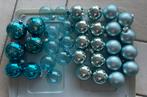 Verschillende blauwkleurige kerstballen - 34 stuks, Ophalen of Verzenden, Gebruikt