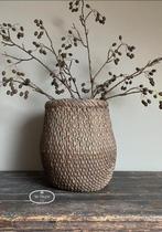 Oude rieten mand vismand gevlochten stoer sober landelijk, Verzenden, Nieuw