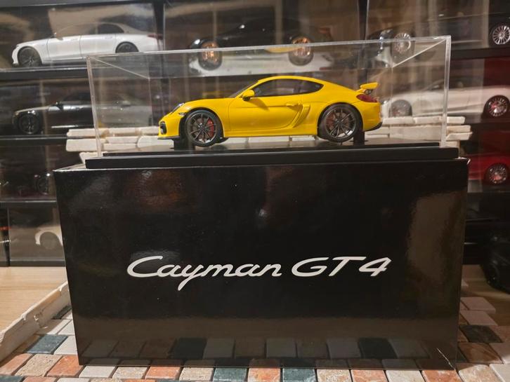 Porsche Cayman GT4 1:18 GT SPIRIT, Hobby en Vrije tijd, Modelauto's | 1:18, Zo goed als nieuw, Auto, Overige merken, Ophalen