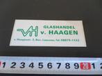 sticker beneden leeuwen glashandel van haagen, Ophalen, Zo goed als nieuw, Bedrijf of Vereniging